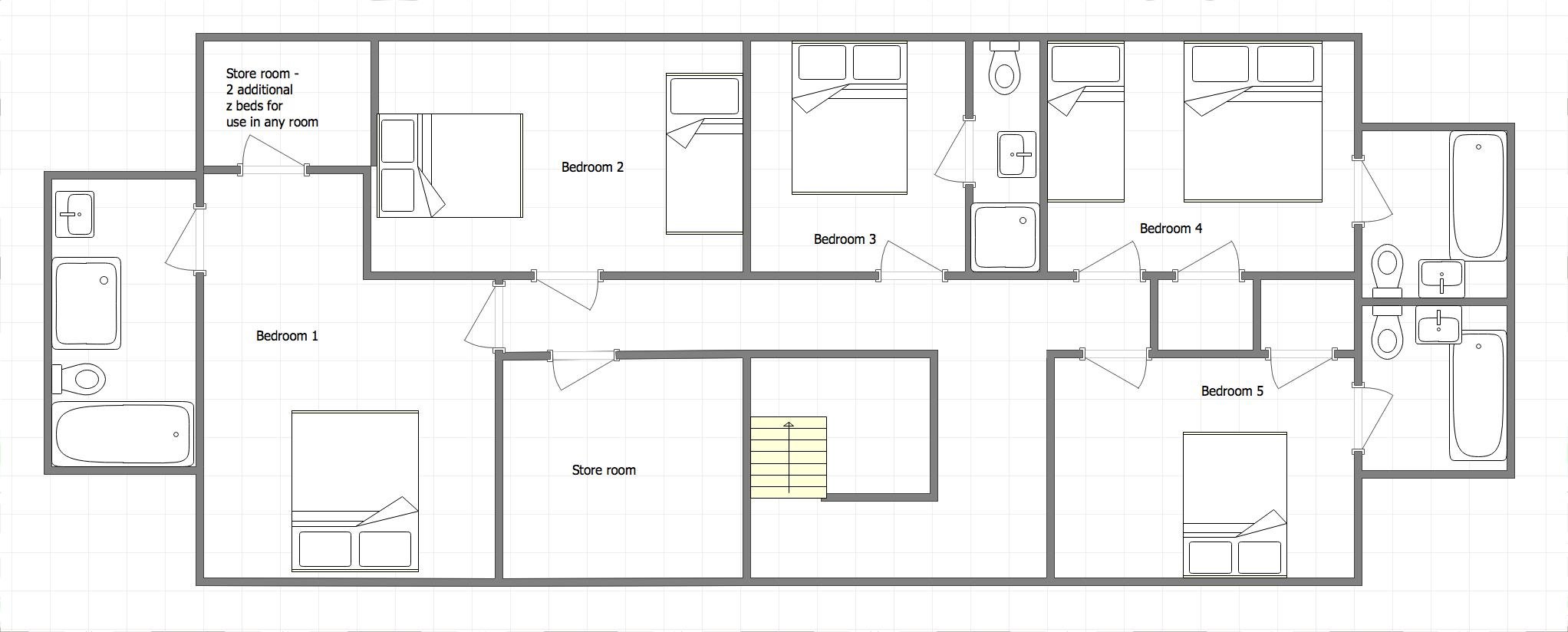 Upstairs floorplan